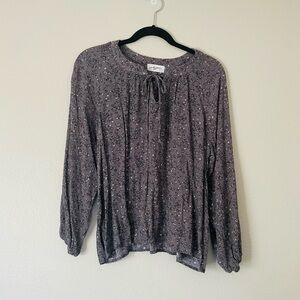 Carly Jean Los Angeles Pippa Blouse. Floral Dusty Purple, size Small